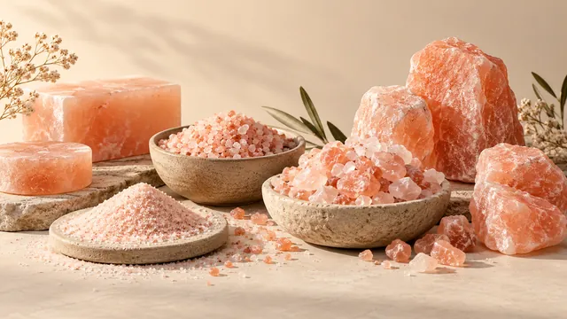 Различные фракции гималайской розовой соли.